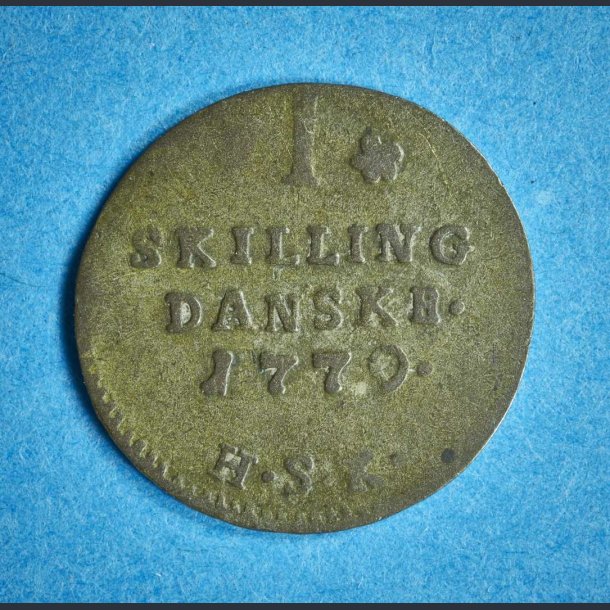 Christian 7. 1 skilling 1779-1782 slv