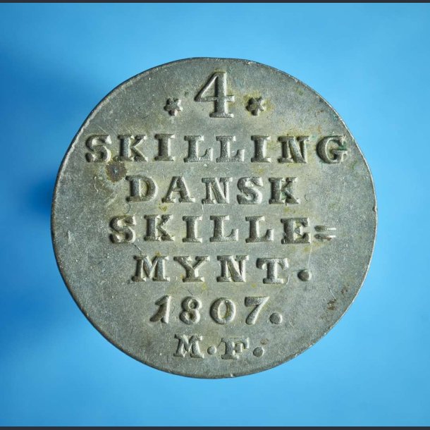 Christian 7. 4 skilling 1807 i slv