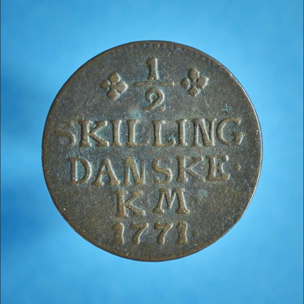 Christian 7. &frac12; skilling 1771