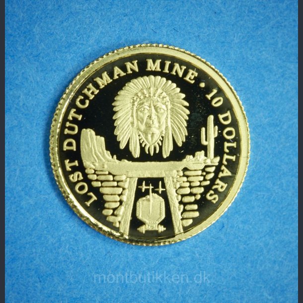 Cook Islands 10 dollars 2006 guld - Indianer og mineindgang - Indian and mineentrance