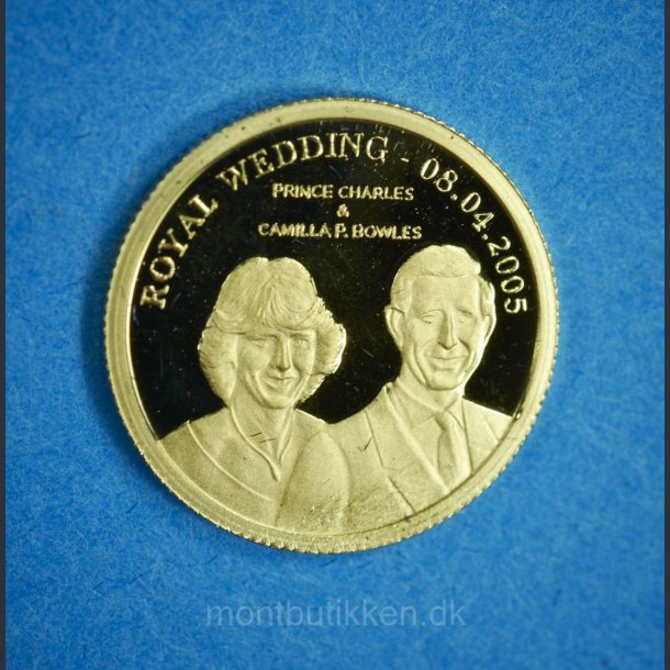 Cook Islands 10 dollars 2005 guld - Prins Charles and Camilla P. Bowles