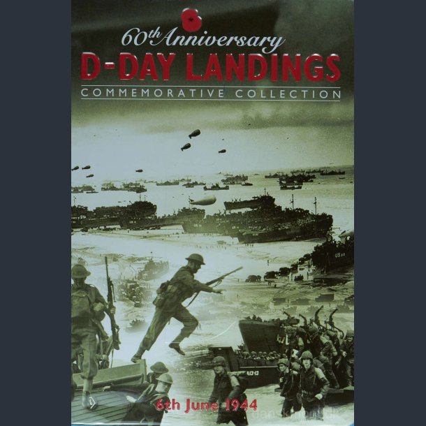 D-Day Landings mntst til minde om 2. VK. - i dekorativt skrin med certifikater