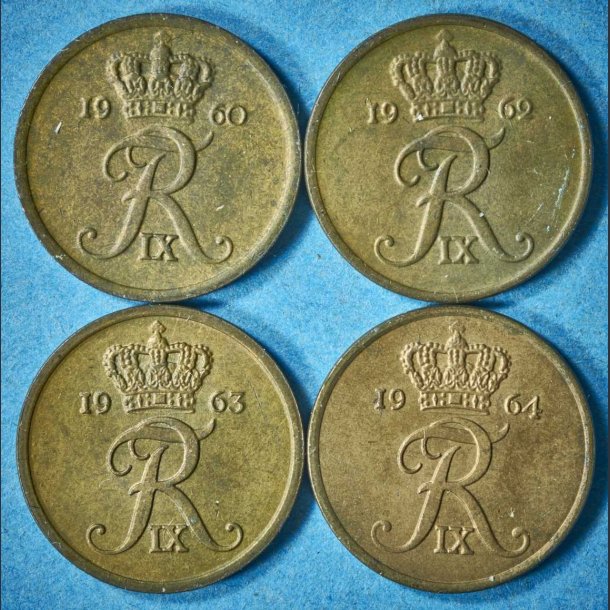 Danmark 1 re 1960-1964 bronze komplet