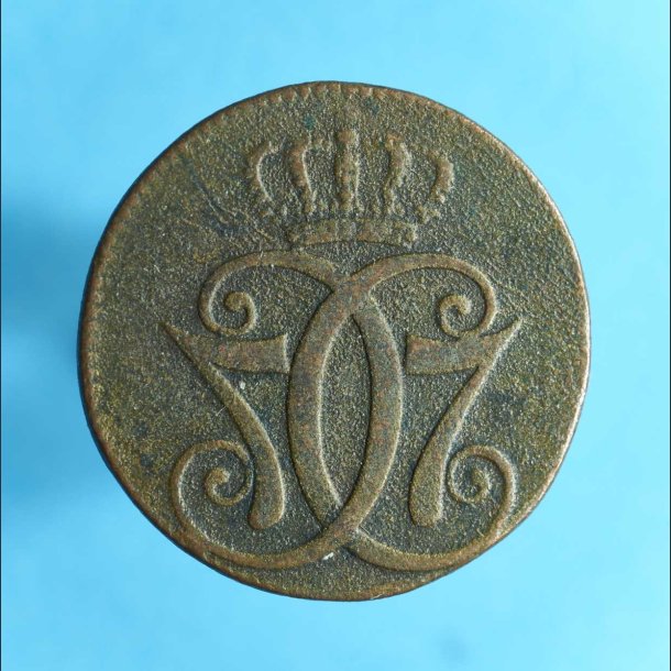 Danmark 1 skilling 1771, Variant m. "Rulle" C