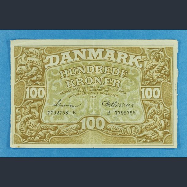 Danmark 100 kr. 1943 - Hellerung