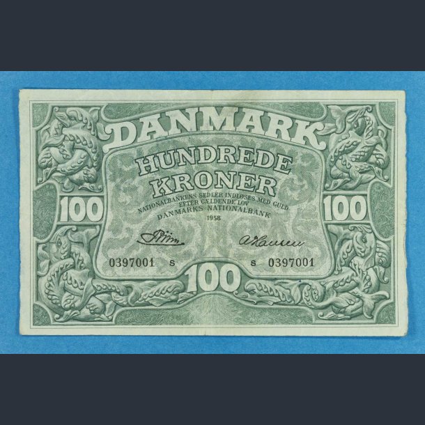 Danmark 100 kr. 1958 - A. hansen