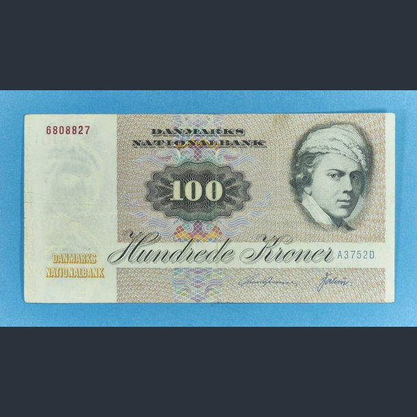 Danmark 100 kr. 1975 A3 - Svend Andersen - kv.1 - Fejlklip