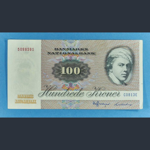 Danmark 100 kr. 1981 C0 - Hoffmeyer - kv.1++ - Fejlklip