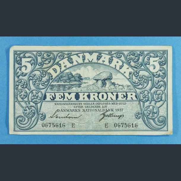 Danmark 5 kr. 1937- Gellerup - kv. 1+