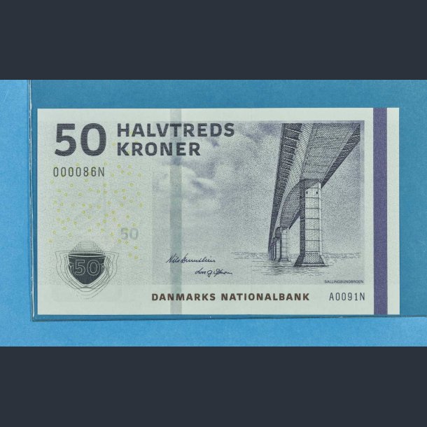 Danmark 50 kr. 2009 A0 - nr. 86 - Lavt nummer - Low number