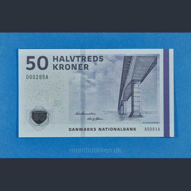 Danmark 50 kr. 2009 A0 - nr. 265 - Lavt nummer - Low number