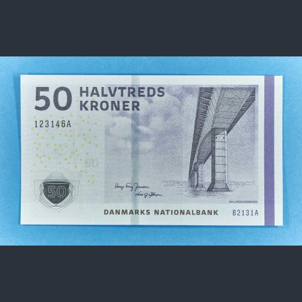 Danmark 50 kr. 2013 - underskriver Hugo Frey Jensen - unc