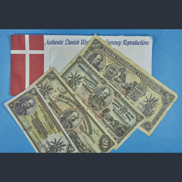 Dansk Vestindien Pengesedler / Banknotes - Kopist / Copyset 1994