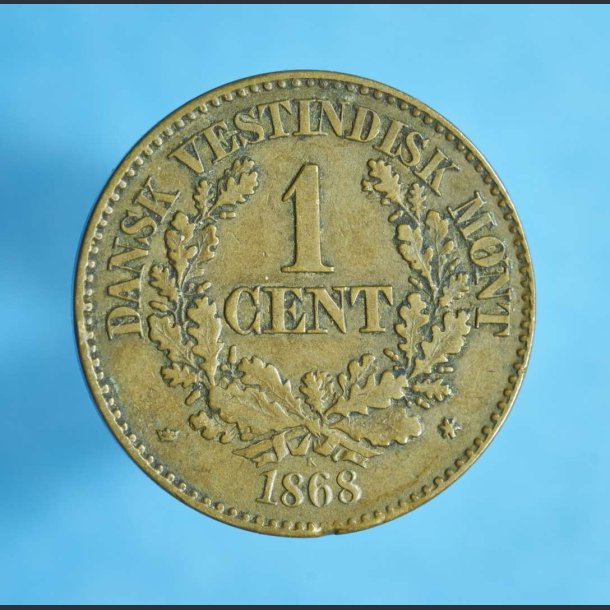 DVI 1 cent 1868 - Bedre eksemplar