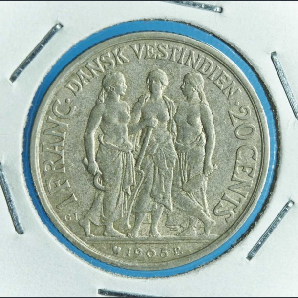 DVI 1 francs 1905 - Nydelig