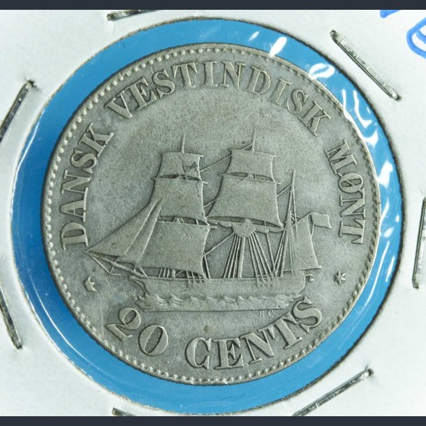 DVI 20 cents 1859 - brugt eksemplar