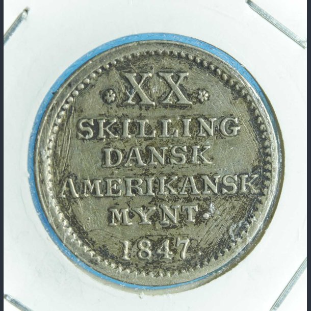 DVI Christian 8. 20 skilling 1847 - ridset