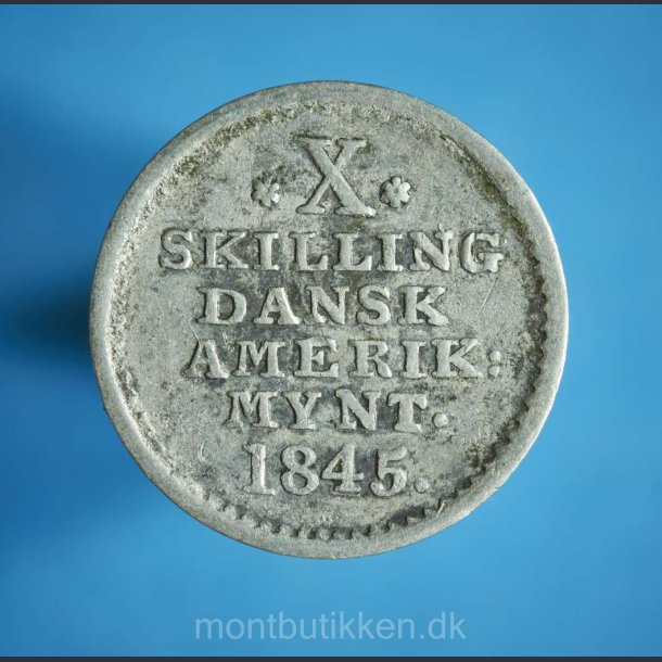 DVI Frederik 6. 10 skilling 1816-1848 - brugsslitage