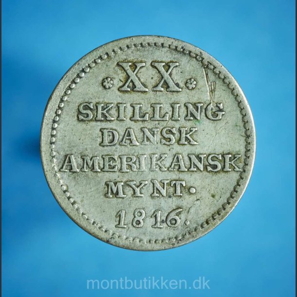 DVI Frederik 6. 20 skilling 1816-1848