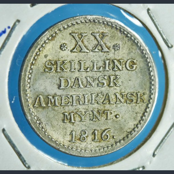 DVI Frederik 6. 20 skilling 1816 - Smukt eksemplar