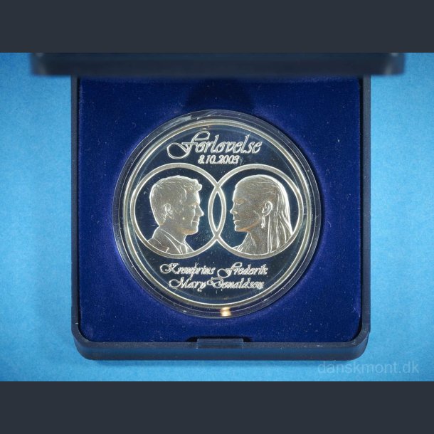 Forlovelsesmedaljen H.K.H. Kronprins Frederik &amp; Mary Donaldson, Slvmedalje