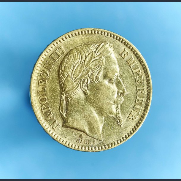 Frankrig 20 francs 1861-1870 - Napoleon III m. lauerbrkrans