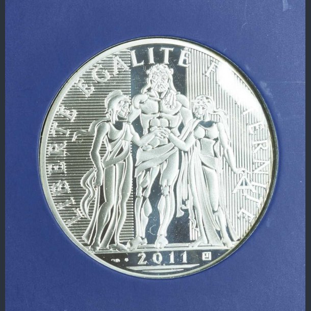 Frankrig euro 100 2011 - 50 gram slv - i original mntholder