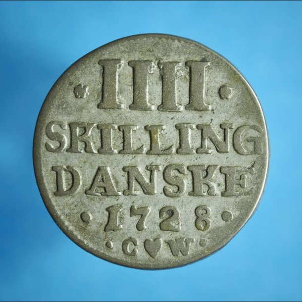 Frederik 4. 4 skilling 1727-1730