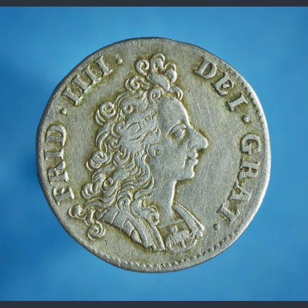 Frederik 4. 8 skilling 1700-1705 / Flot kvalitet