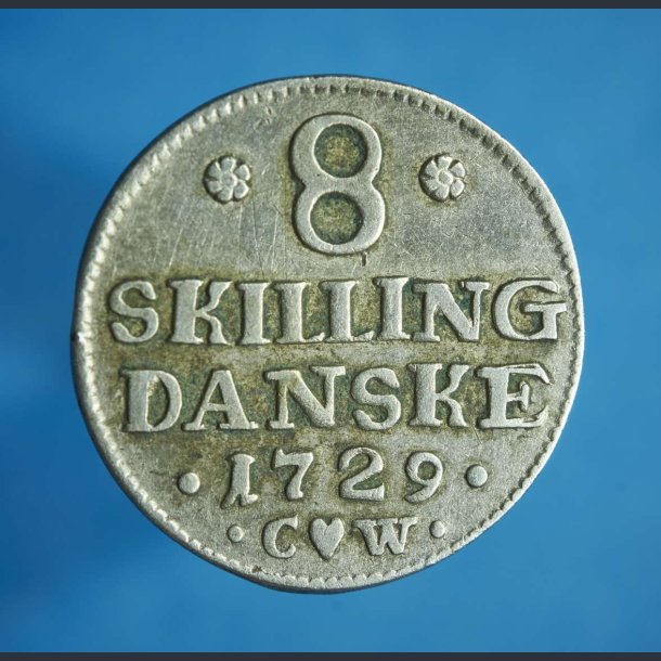 Frederik 4. 8 skilling 1729