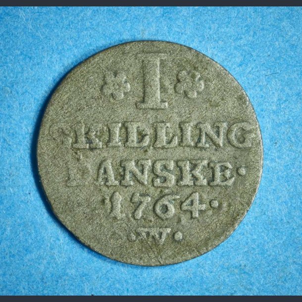 Frederik 5. 1 skilling 1751-1764 i slv