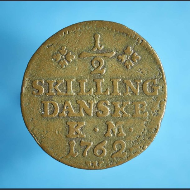 Frederik 5. &frac12; skilling 1751-1764 kobber