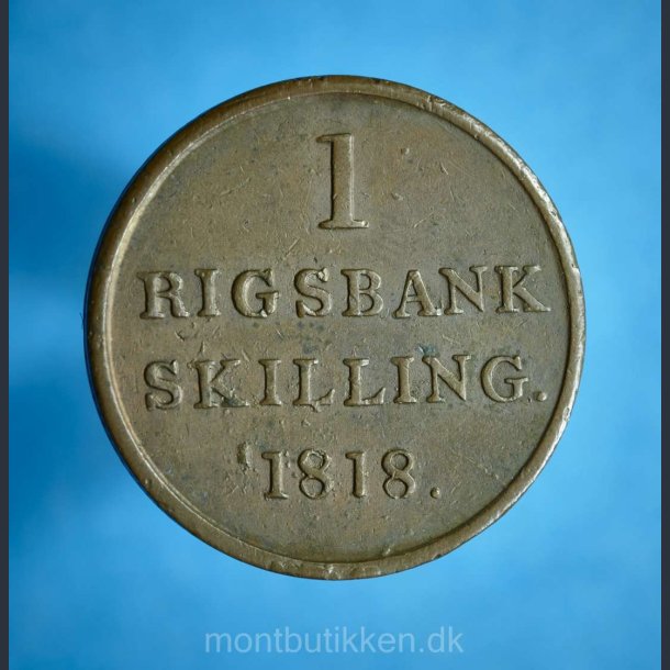 Frederik 6. 1 rigsbankskilling 1818