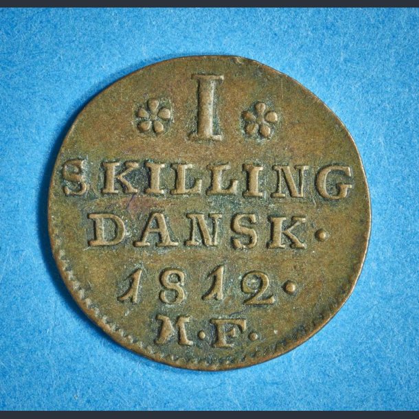 Frederik 6. 1 skilling 1812 - bedre eksemplar