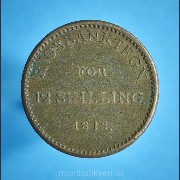 Frederik 6. 12 skilling 1813 - bedre eksemplar