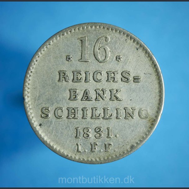 Frederik 6. 16 rigsbankskilling 1831-1839 - bedre eksemplar