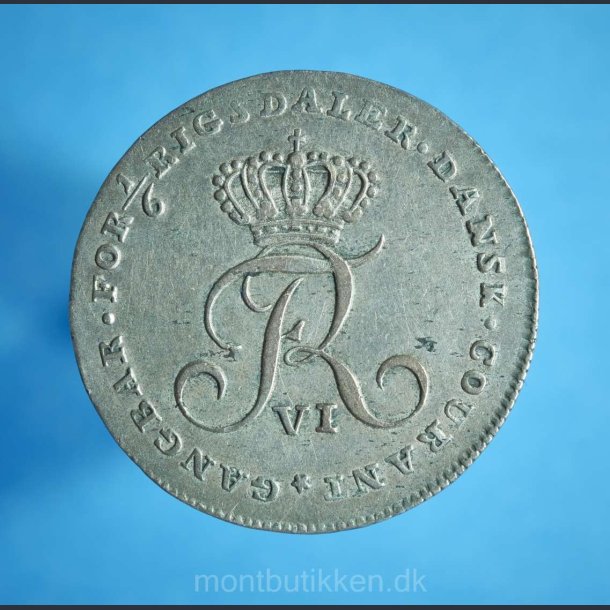 Frederik 6. 1/6 rigsdaler 1808 "offermark"