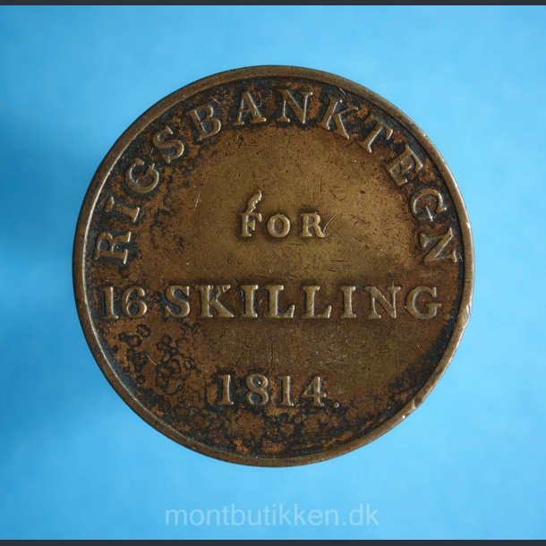 Frederik 6. 16 skilling 1814 - Super eksemplar