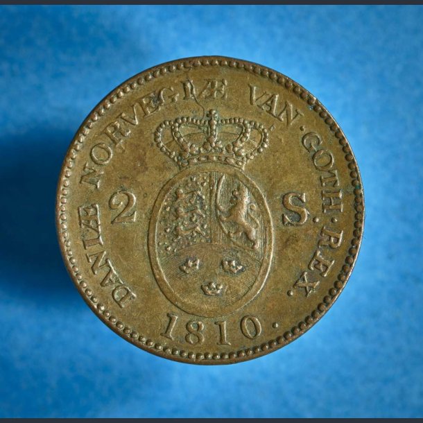 Frederik 6. 2 skilling 1810, type 2