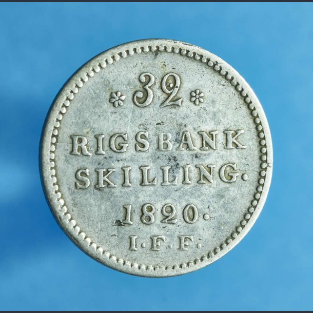 Frederik 6. 32 rigsbankskilling 1820 - Bedre eksemplar