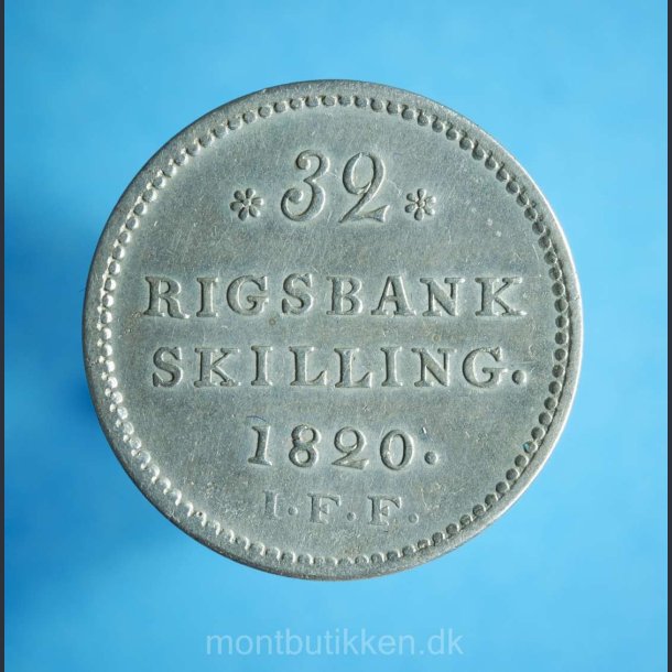 Frederik 6. 32 rigsbankskilling 1820