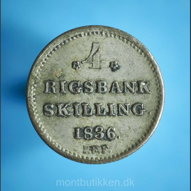 Frederik 6. 4 rigsbankskilling 1836