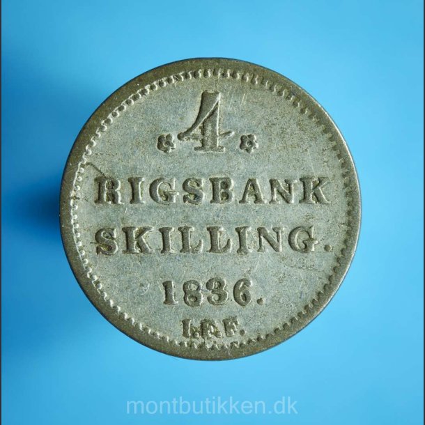 Frederik 6. 4 rigsbankskilling 1836