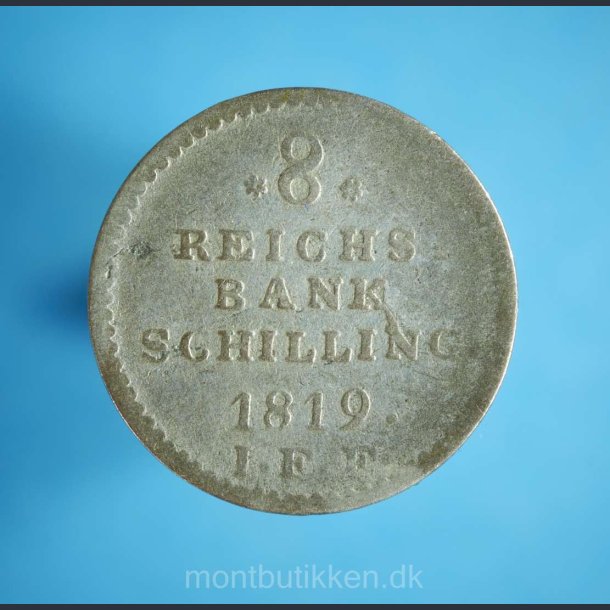 Frederik 6. 8 rigsbankskilling 1818-1819