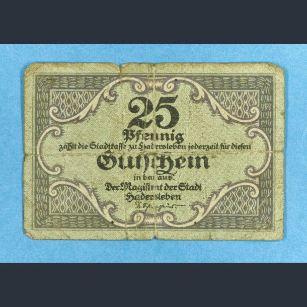 Haderslev 25 Pf. 1917