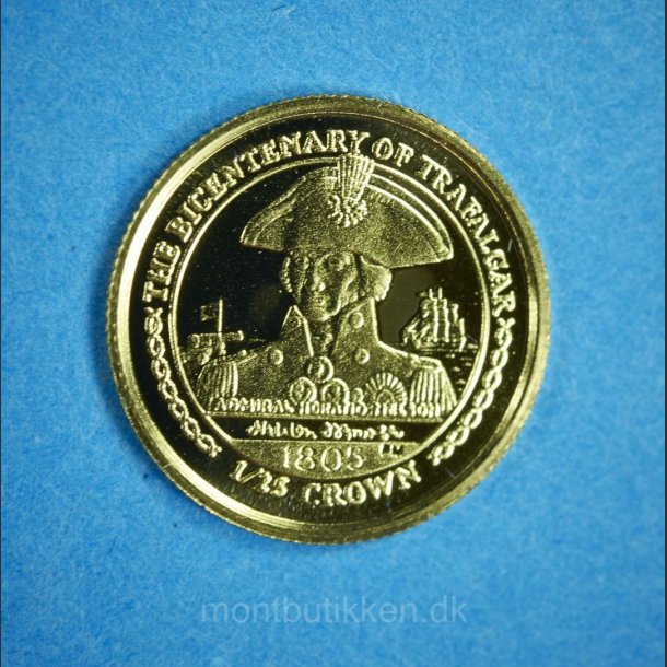 Isle of Man 1/25 crown 2005 guld - Lord Nelson