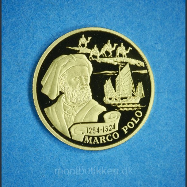 Kasakhstan 100 tenge 2004 guld - Marco Polo