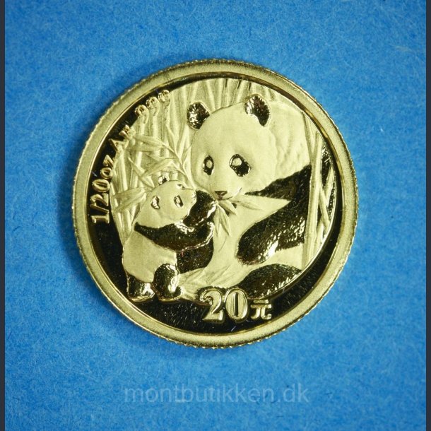 Kina 20 Yuan 2005 guld - Panda og unge