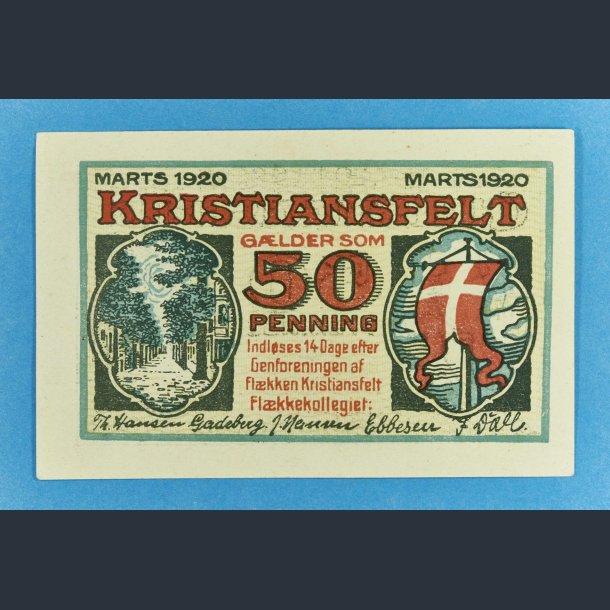 Kristiansfeldt 50 Pf.1920