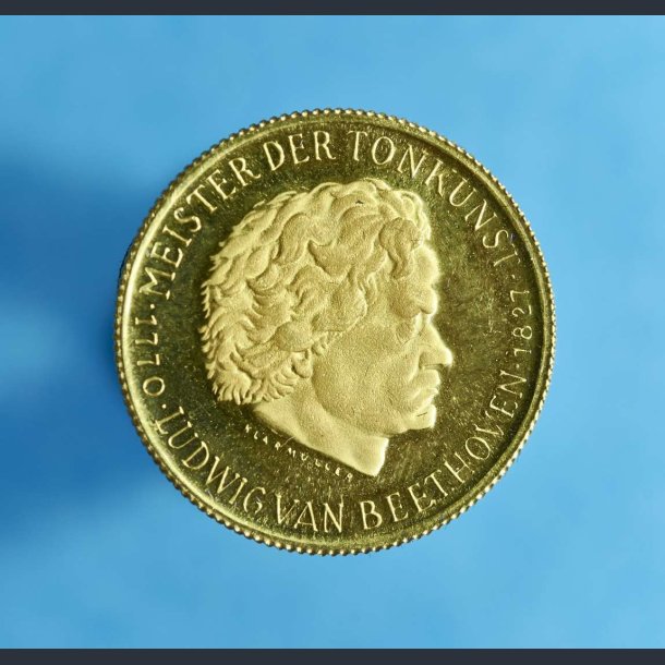 Ludvig Van Beethoven Mindedukat 3,5 gram guld